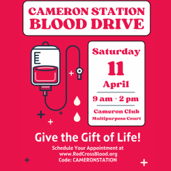 Roll Up Your Sleeves: Cameron Station Blood Drive on April 11